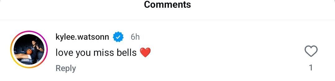 Watson's IG comment